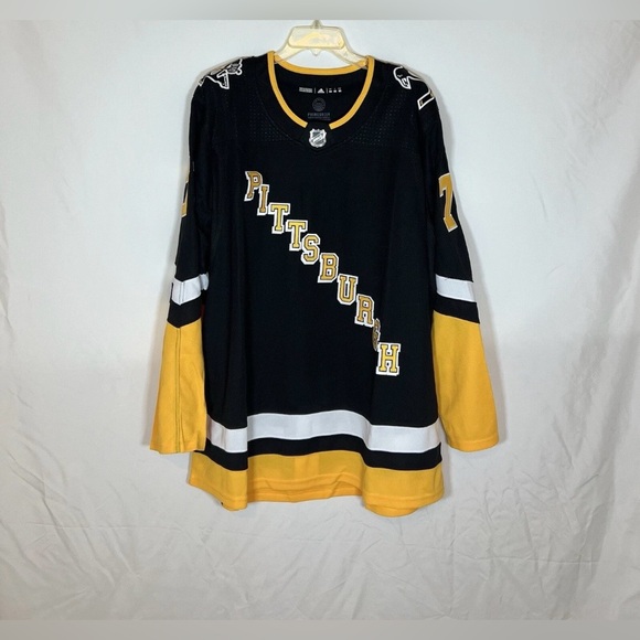 Adidas Pittsburgh Penguins #71 Evgeni Malkin Alternate Third Hockey Jersey Sz 60